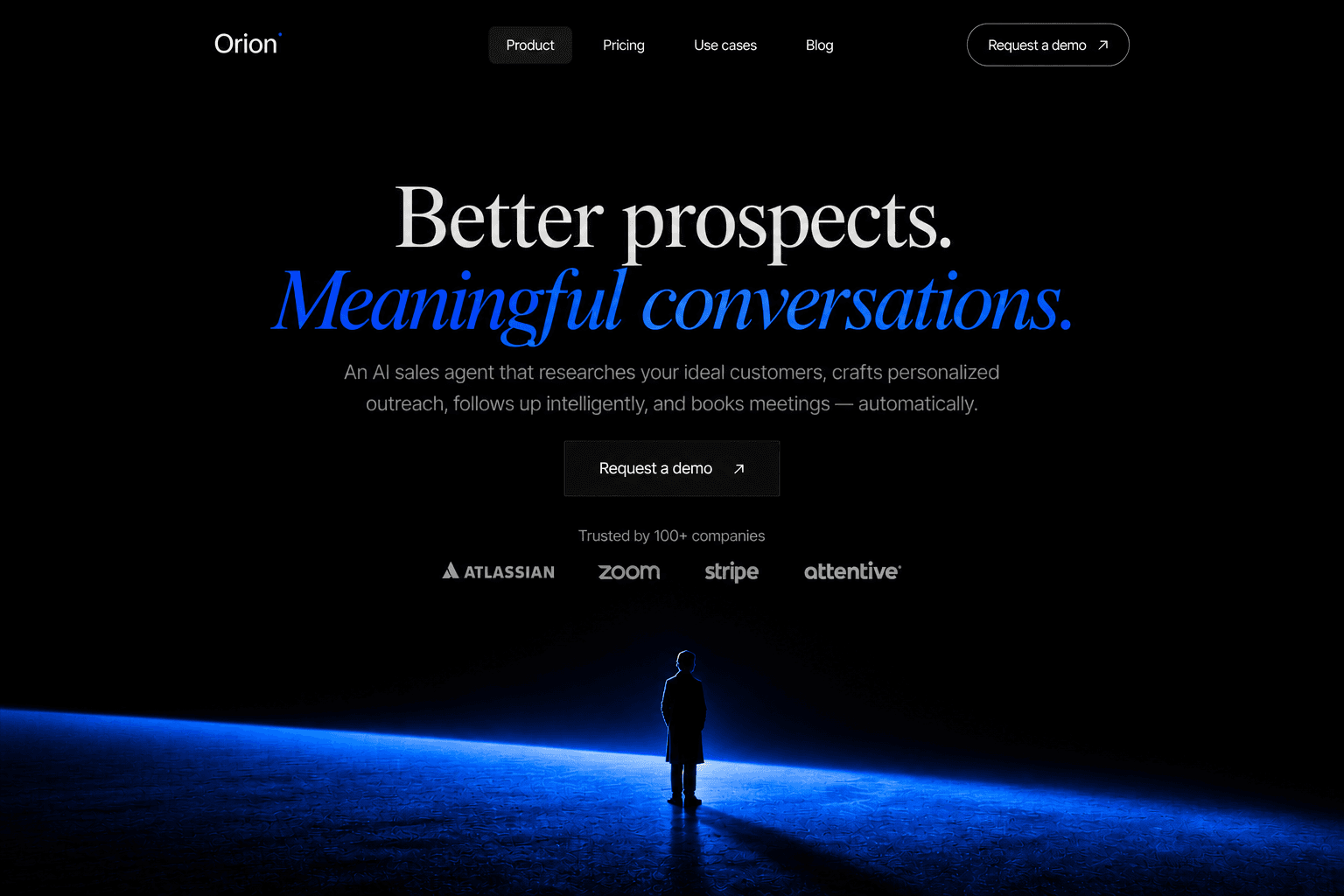 Orion AI Sales Agent Landing Page