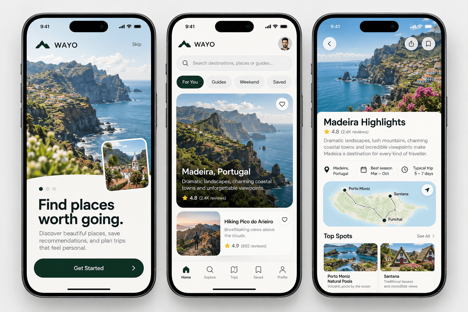 Wayo Travel App Design